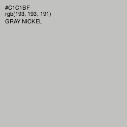 #C1C1BF - Gray Nickel Color Image
